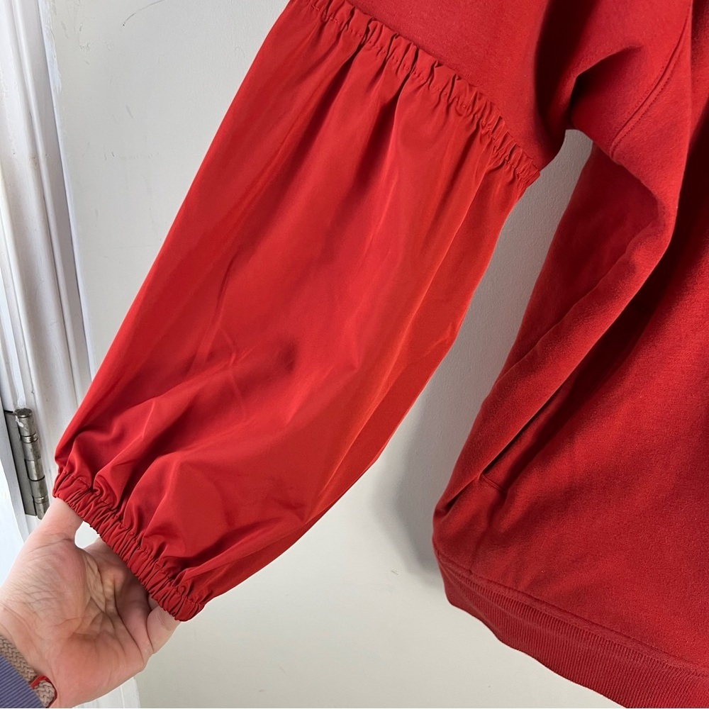 Athleta On My Way Triumph Hoodie Full Zip Organic Cotton Brick Red Size 2X - Picture 8 of 11